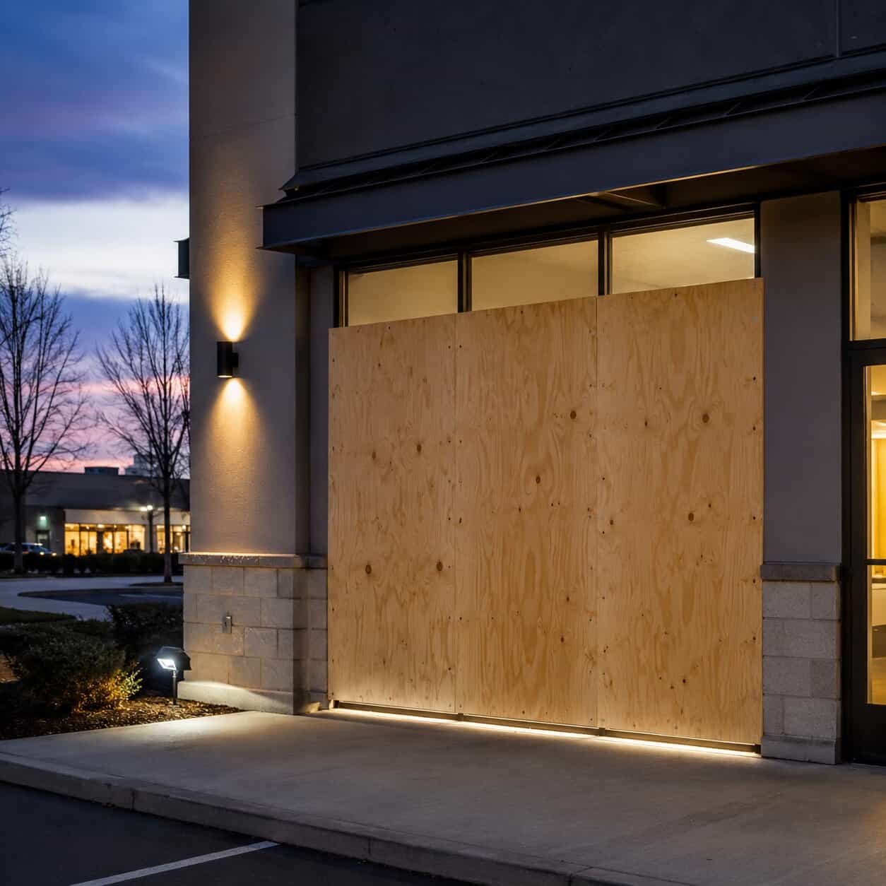 Emergency board-up service for broken commercial glass in Ashburn, VA