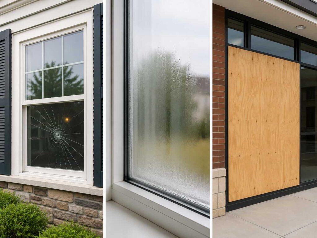 Window glass repair, replacement, and board-up options for Centreville properties