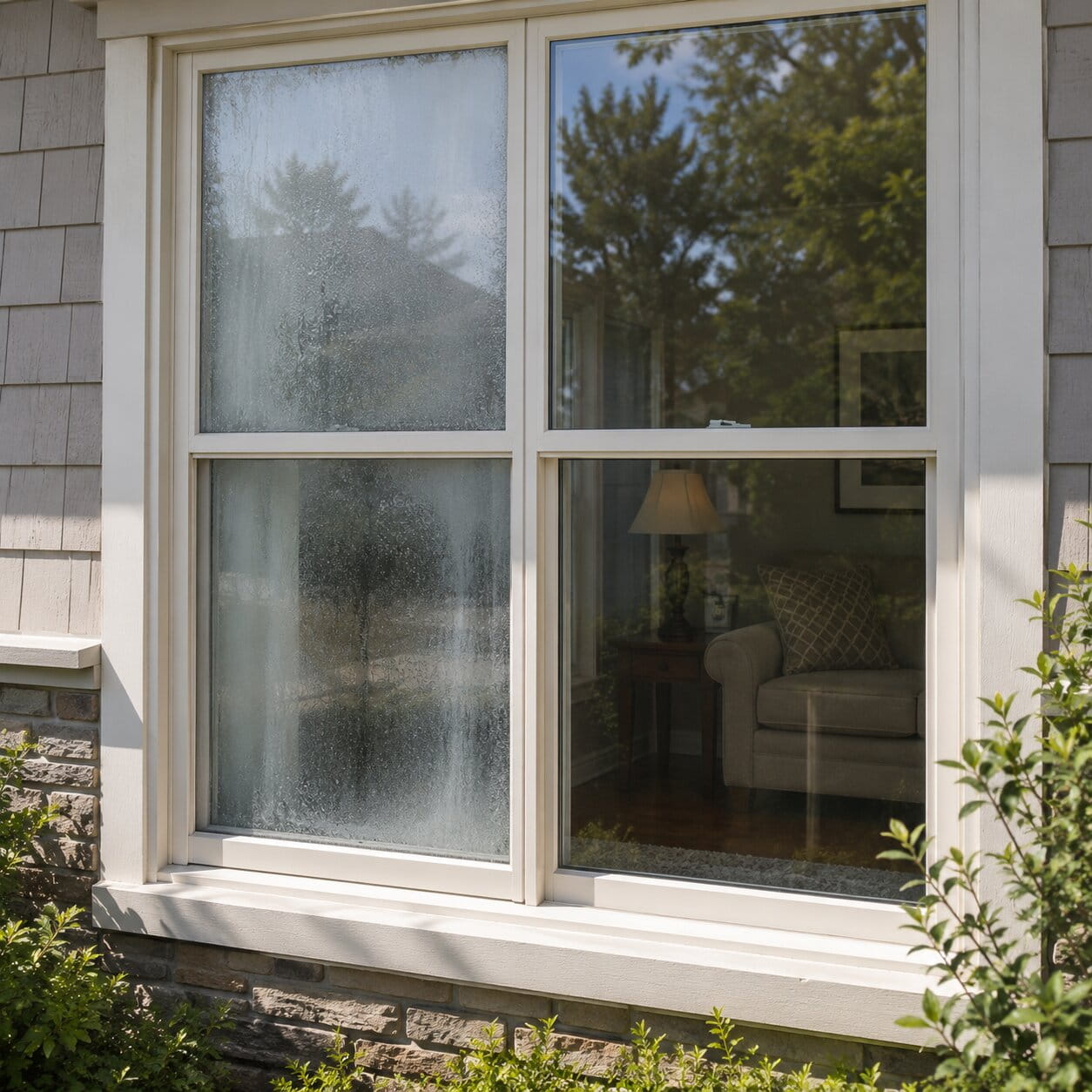 Residential window glass repair for a home in Aldie, VA