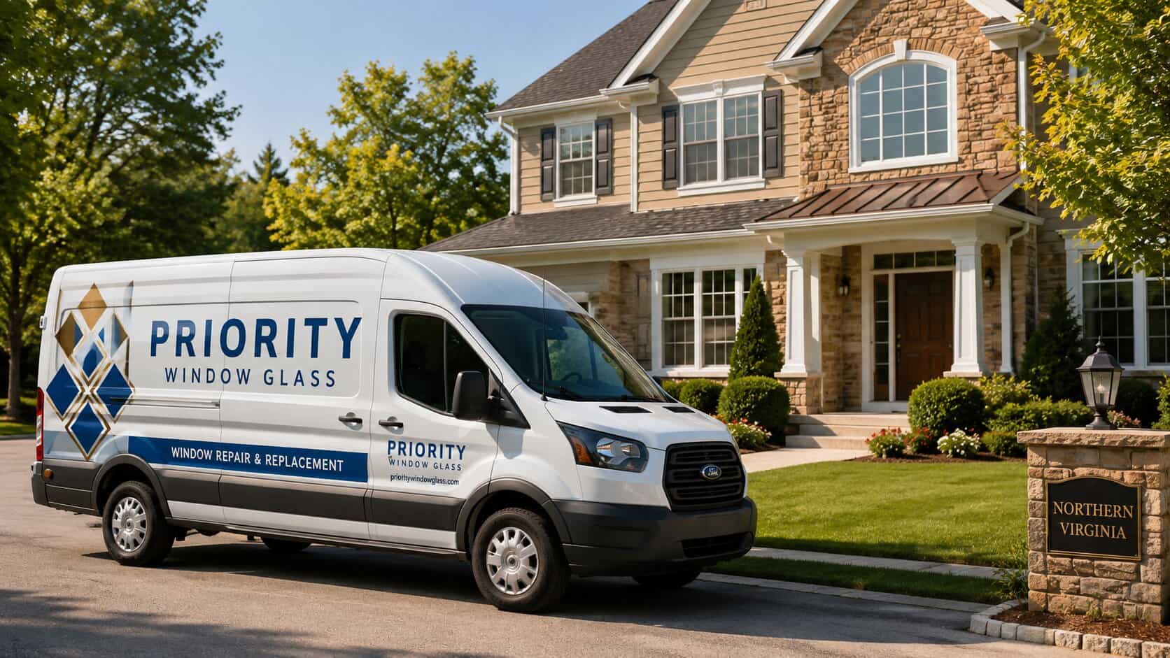 Priority Window Glass repair van representing consistent service across all coverage areas