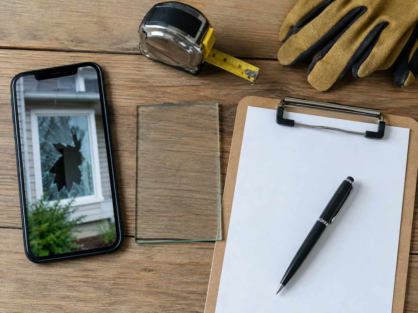 Window glass repair estimate and measurement process in Falls Church, VA