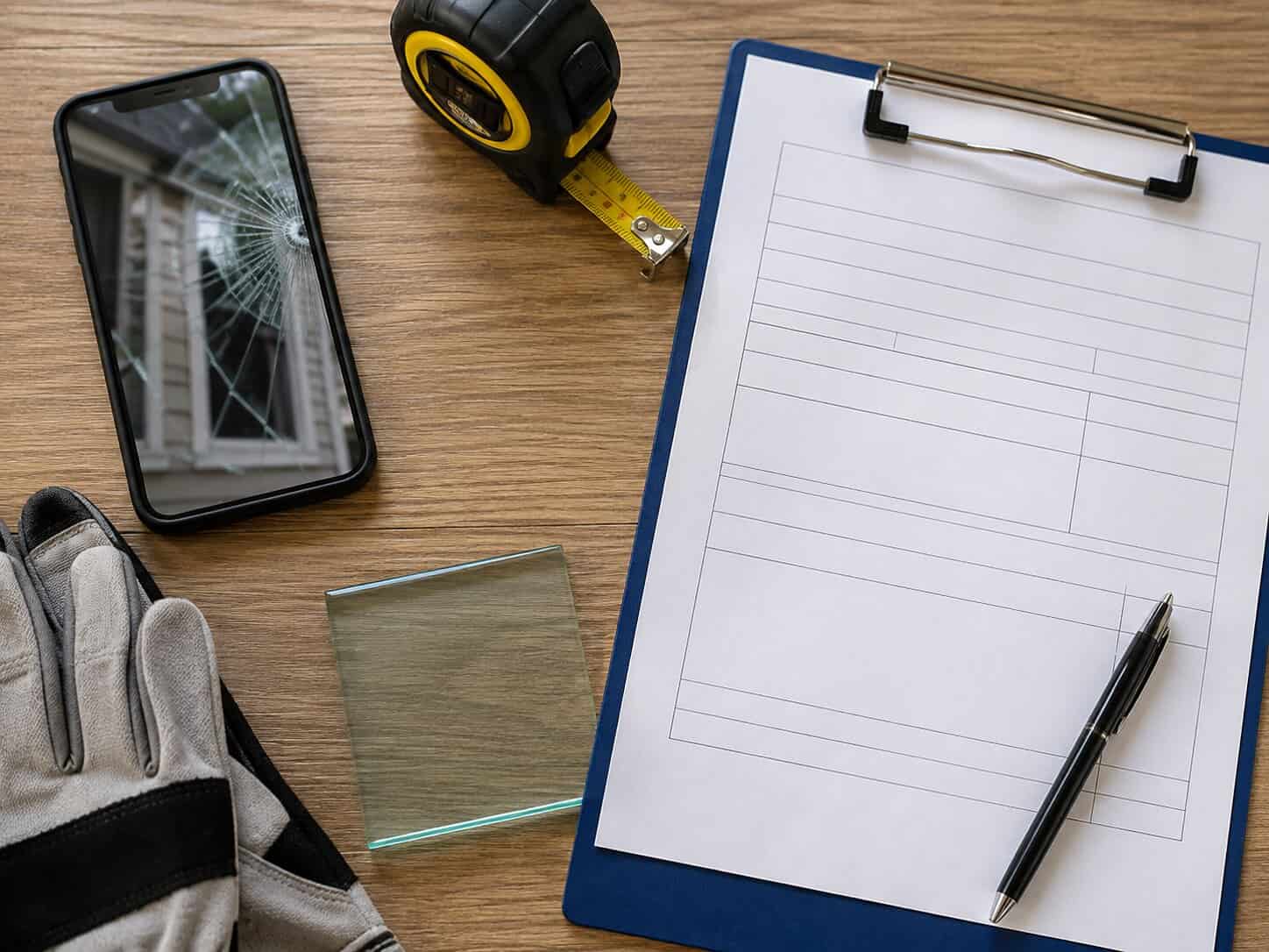 Window glass repair estimate and measurement process in Herndon, VA