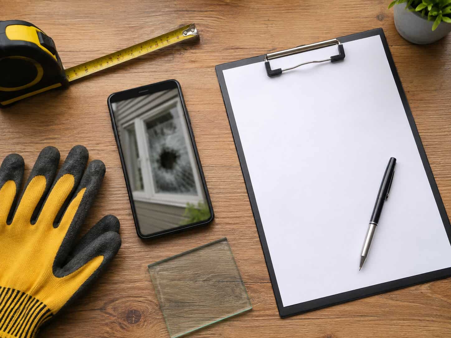 Window glass repair estimate and measurement process in Vienna, VA