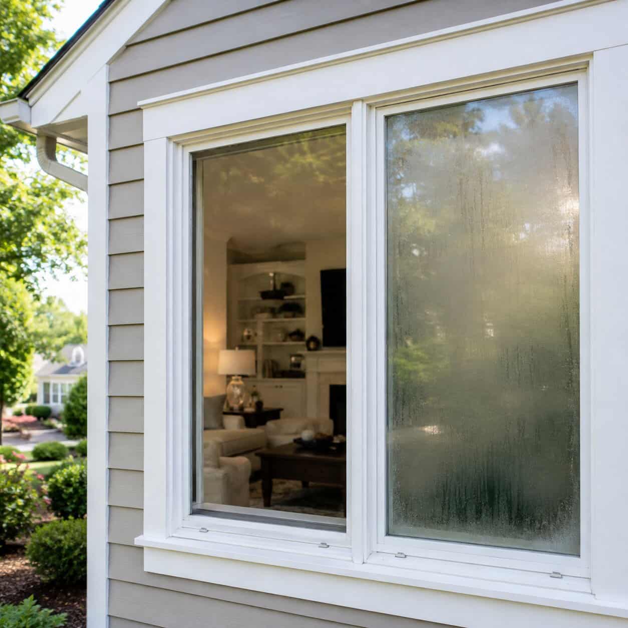 Foggy double-pane residential window glass needing repair in Leesburg, VA