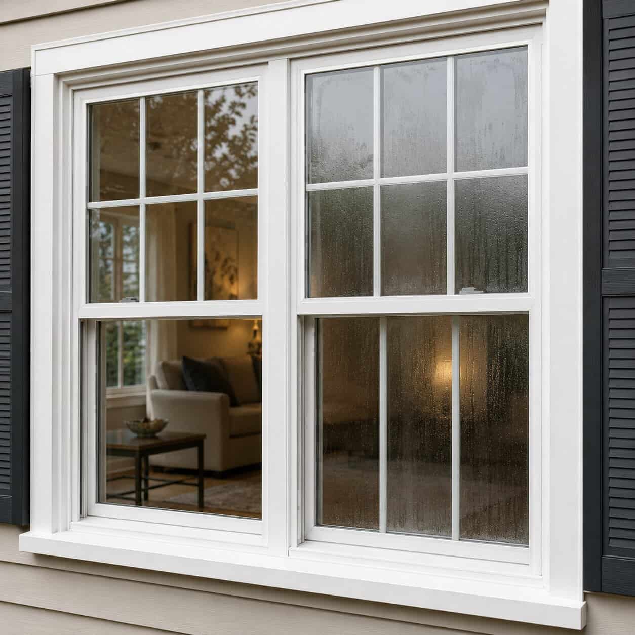 Foggy double-pane residential window glass needing repair in McLean, VA