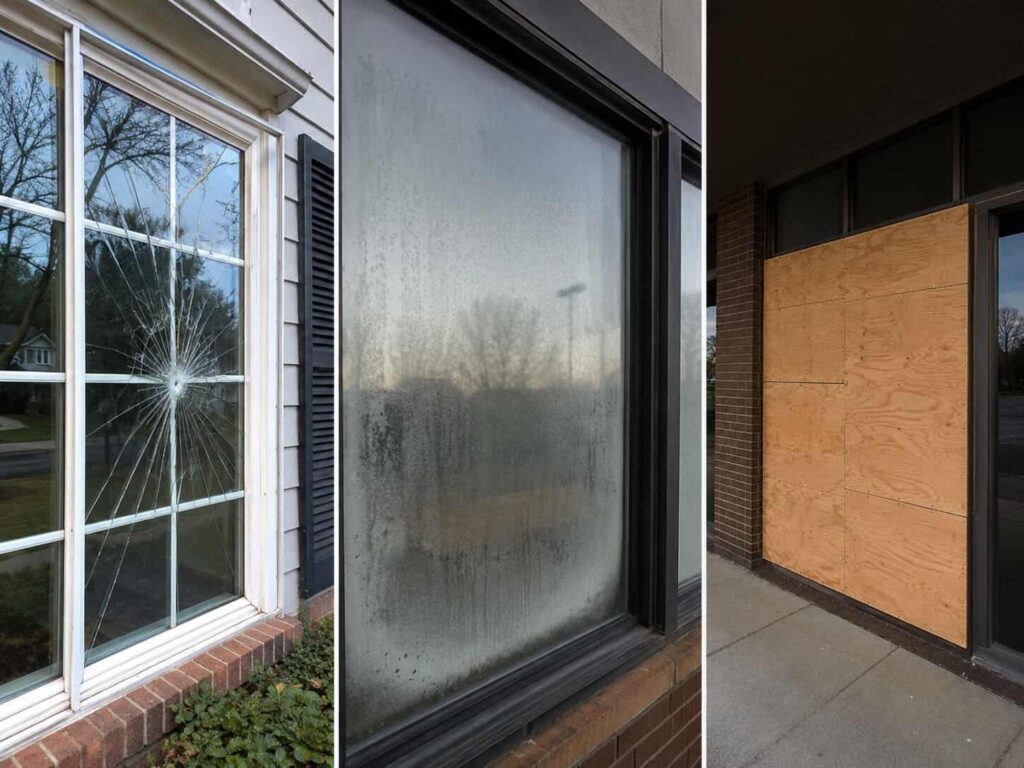 Window glass repair, replacement, and board-up options for Fairfax properties