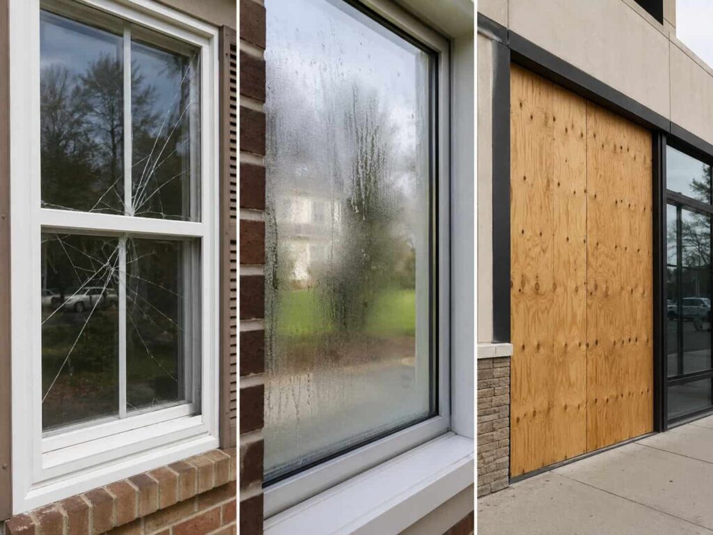Window glass repair, replacement, and board-up options for Leesburg properties